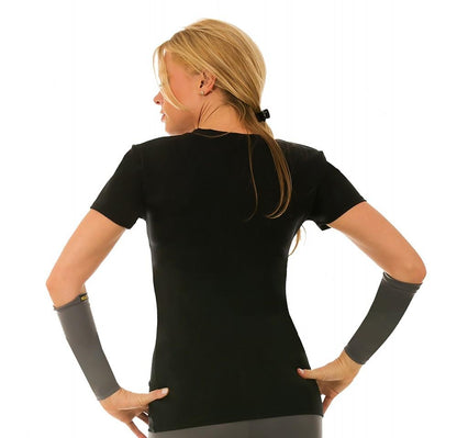 InstantFigure Activewear Compression Short Sleeve V-Neck Top AWT023