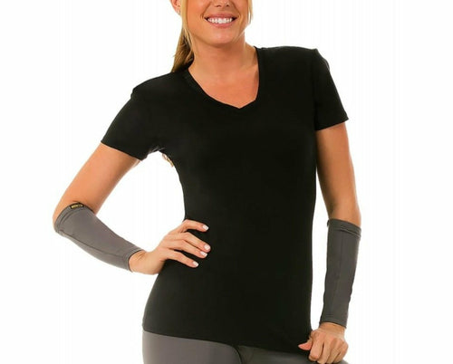 InstantFigure Activewear Compression Short Sleeve V-Neck Top AWT023