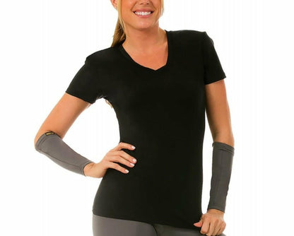 InstantFigure Activewear Compression Short Sleeve V-Neck Top AWT023