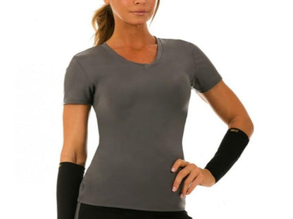 InstantFigure Activewear Compression Short Sleeve V-Neck Top AWT023