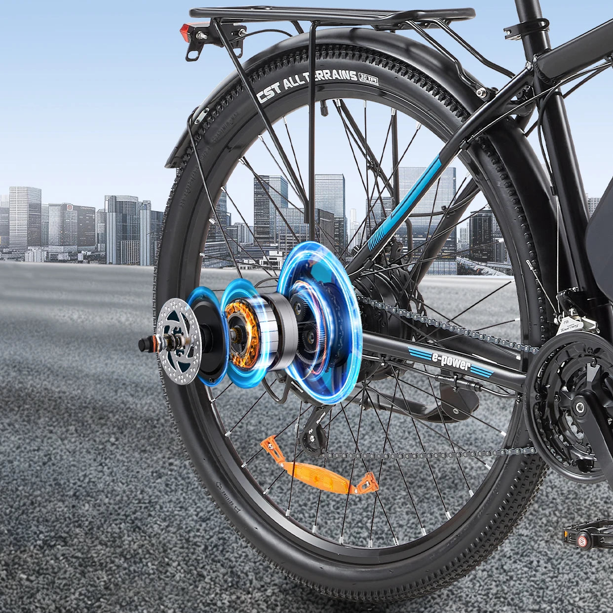 PASEBIKE C29 vélos électriques 250W 21AH 25KM 120KM application de frein à huile 29 "* 2.125 CST avec capteur de couple