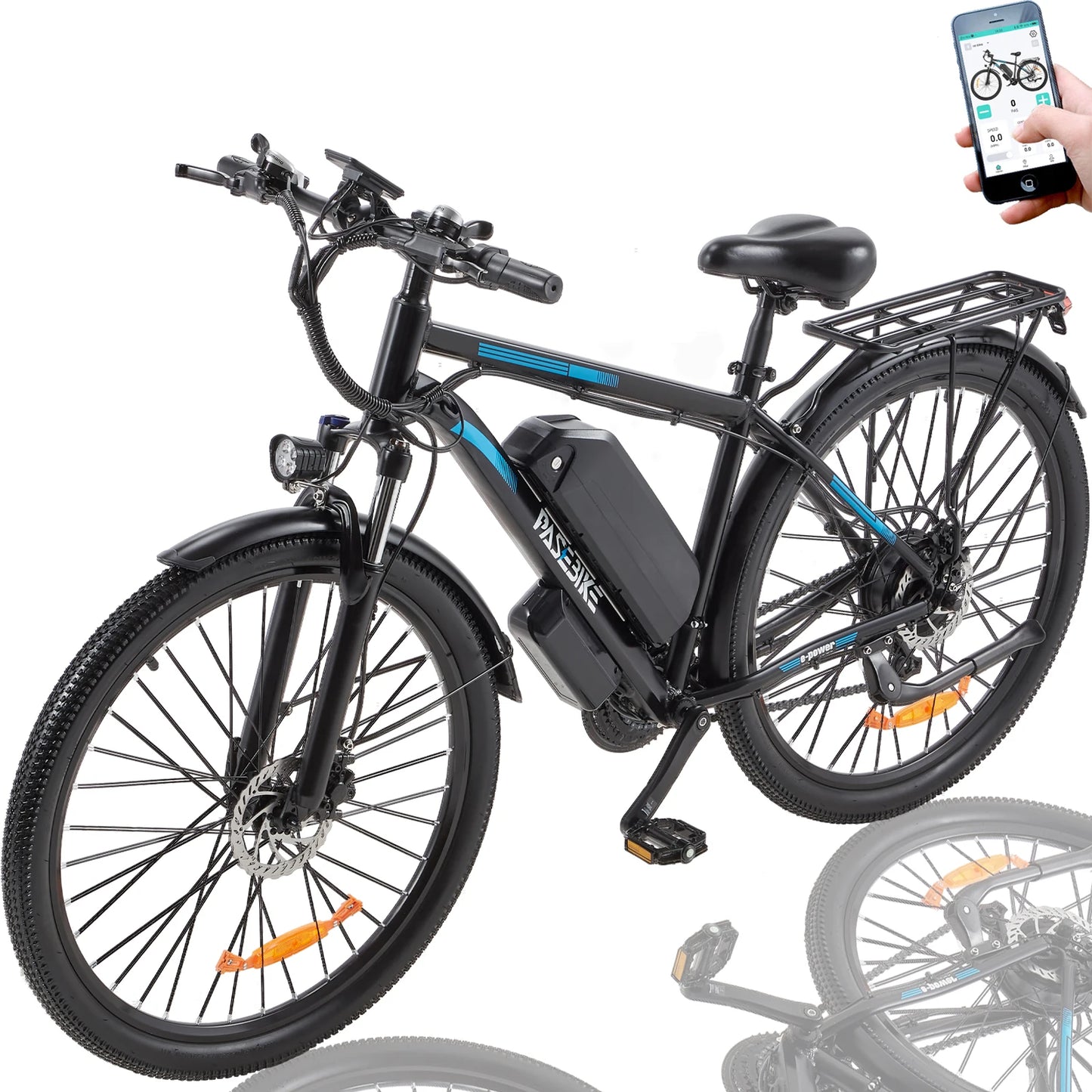 PASEBIKE C29 vélos électriques 250W 21AH 25KM 120KM application de frein à huile 29 "* 2.125 CST avec capteur de couple