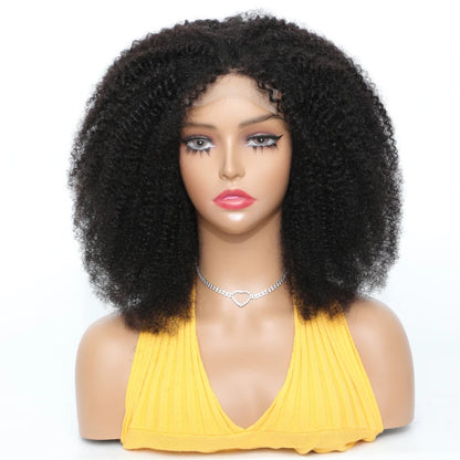 Perruques de cheveux humains en dentelle frontale afro crépus bouclés de densité 220% 4x4 13x4 13x6 Perruque frontale en dentelle Cheveux Humain bouclés 26” 28” 30”