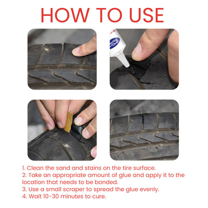 Rayhong Tire Glue, Soft Repair Glue For Repairing Cracks And Scratches On The Side Of Car Tires