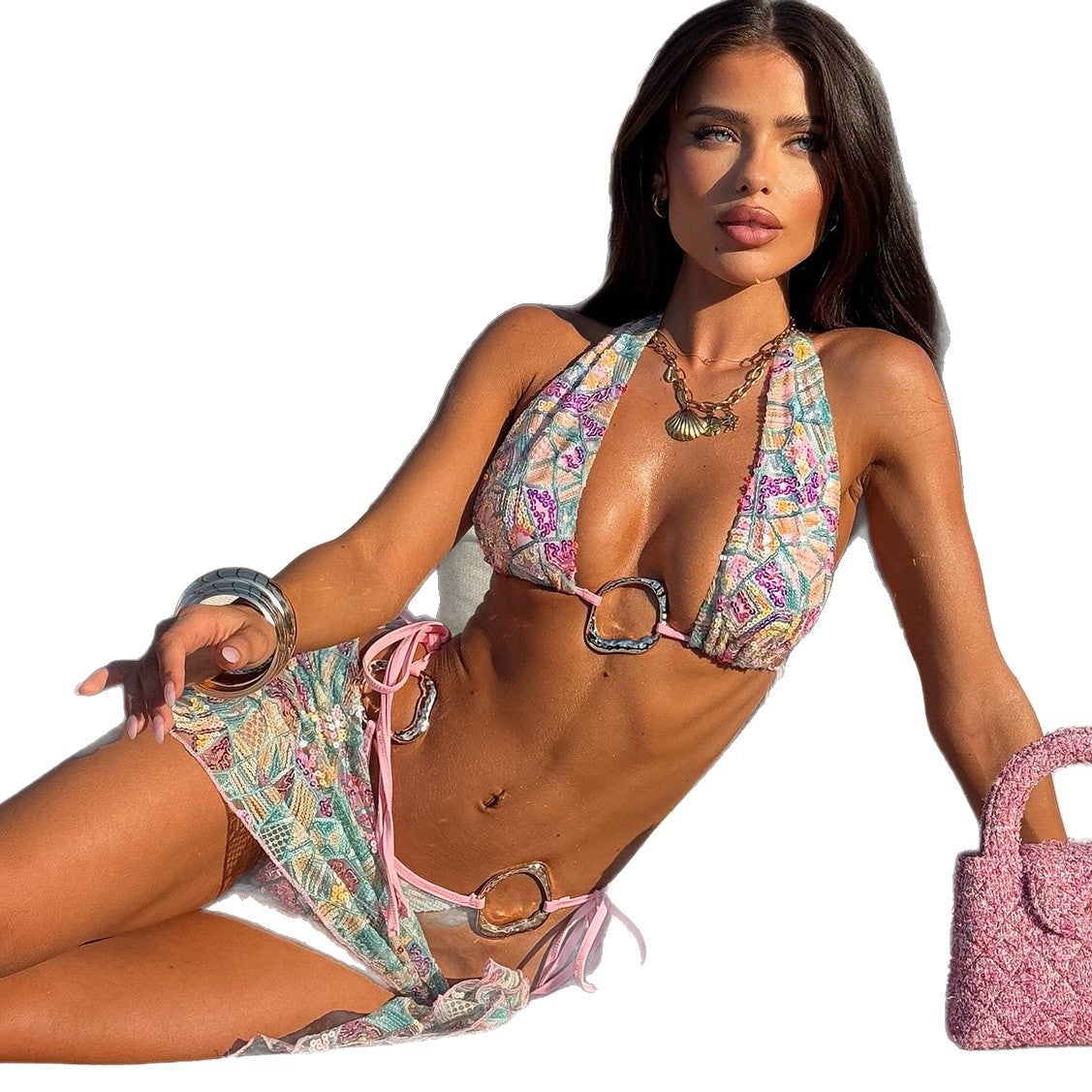 Three-Piece Bikini  Sexy Bikini Women's Swimsuit Separate Pieces