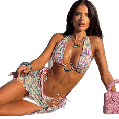 Three-Piece Bikini  Sexy Bikini Women's Swimsuit Separate Pieces