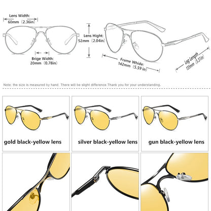 New Trend Intelligent Aviation Photochromic Sunglasses Polarized Men Day Night Vision Driving Sun Glasses Male gafas de sol