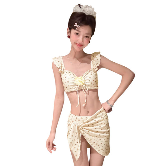 One-Piece Swimwear Women's Sexy Bikini Three-Piece Set