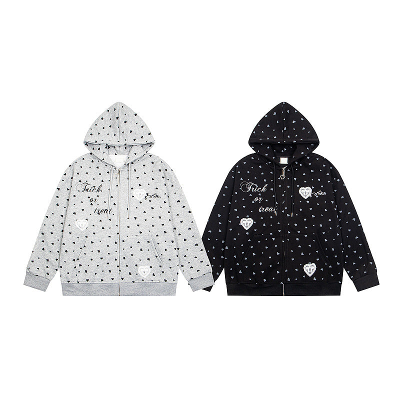 gilet cardigan à pois Love, veste rétro