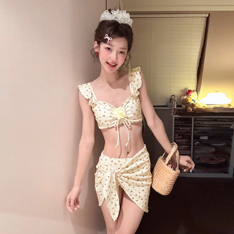 One-Piece Swimwear Women's Sexy Bikini Three-Piece Set