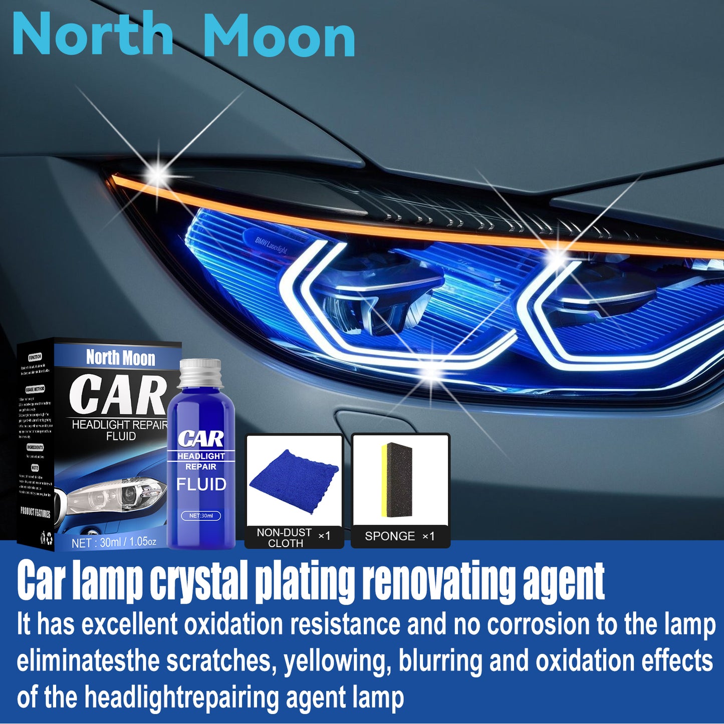 Rayhong Car Lamp Refurbishment And Repair Agent (30ml Set) Set Of Car Lamp Crystal Refurbishment And Repair Agent, Headlamp Repair Liquid