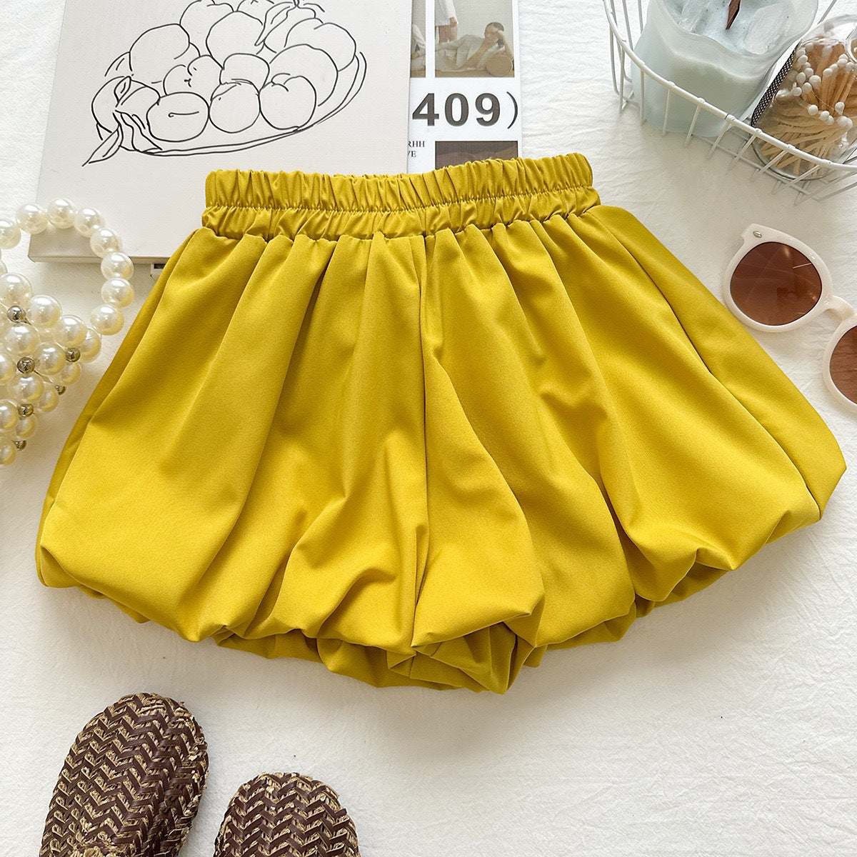 ChicTwo-Piece Set for Girls Summer Embroidered Jacquard Vest and Bubble Shorts Set