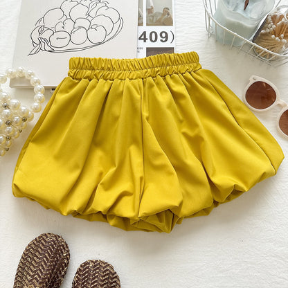 ChicTwo-Piece Set for Girls Summer Embroidered Jacquard Vest and Bubble Shorts Set