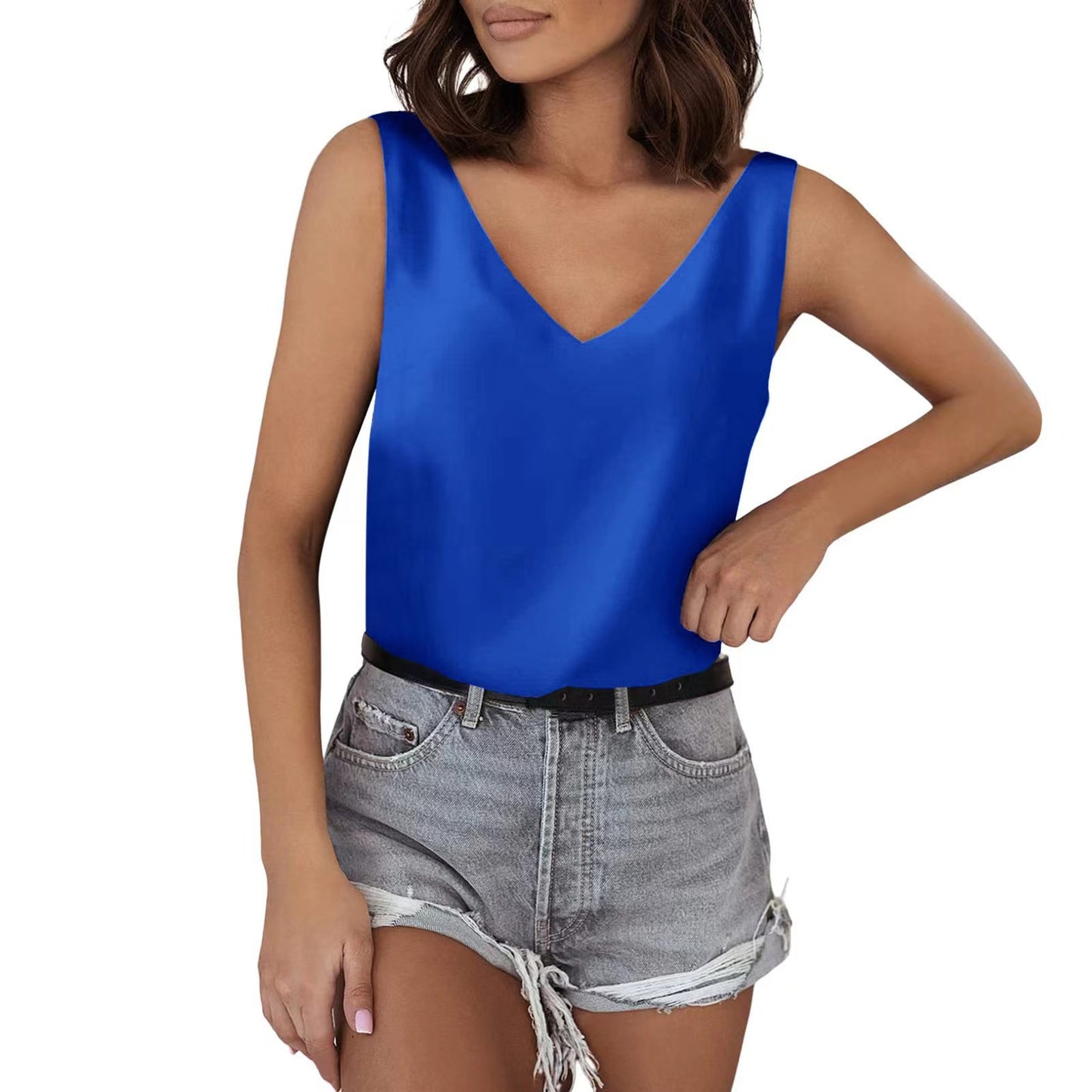 V-neck sleeveless top