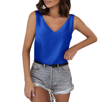 V-neck sleeveless top