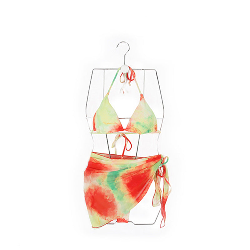 Beach Vacation Swimwear Women Ins Sexy Bikini Three-Piece Set