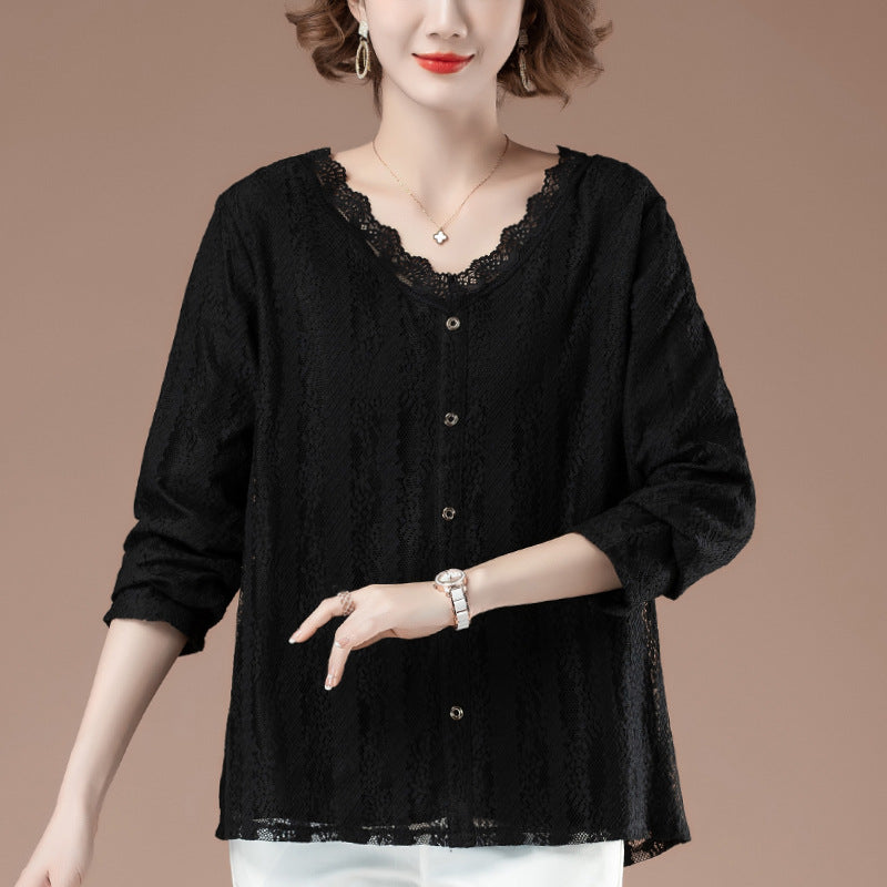 V-neck lace top