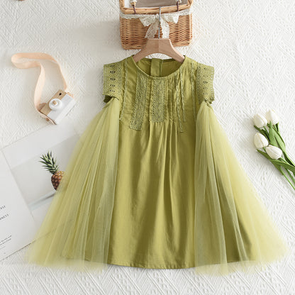 Children's Dress for Girls, Summer Fashion Chic Long Dress, Elegant Princess Dress for Kids