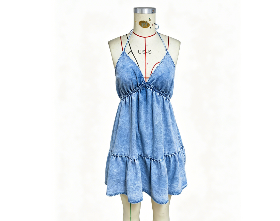 Sleeveless V-neck dress