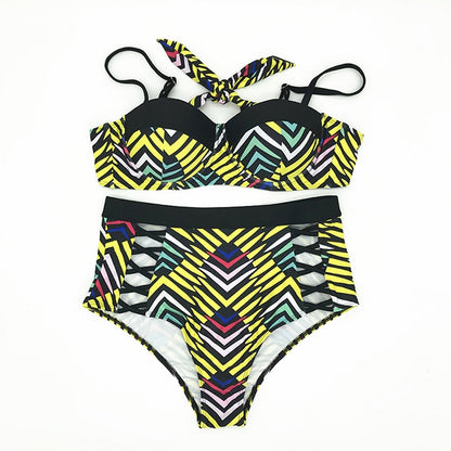 Sexy Bikinis Hollow Out Swimsuit Women Swimwear Big Breast Push Up Brazilian Bathing suit Maillot de Bain Femme Plus Size