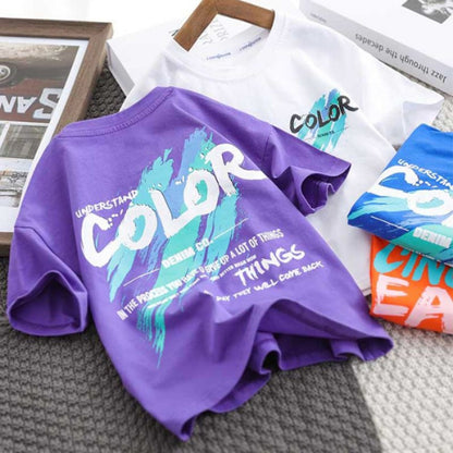 Boy's Short Sleeve T-Shirt Children's Half Sleeve Top