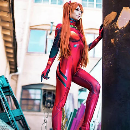 Anime EVA Cosplay Costume Bodysuit Asuka Tights Maillot Ayanami Langley Hallowen Party Cloth