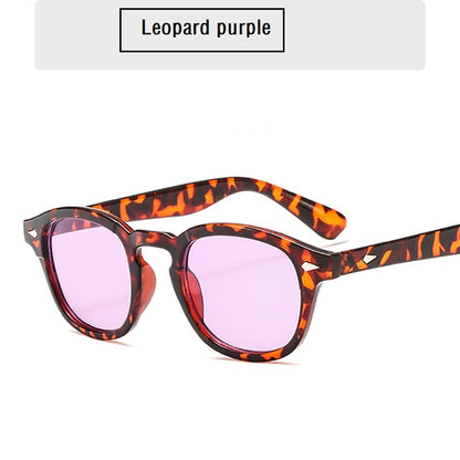 Fashion Johnny Depp Style Round Sunglasses Clear Tinted Lens Brand Design Party Show Sun Glasses Oculos De Sol