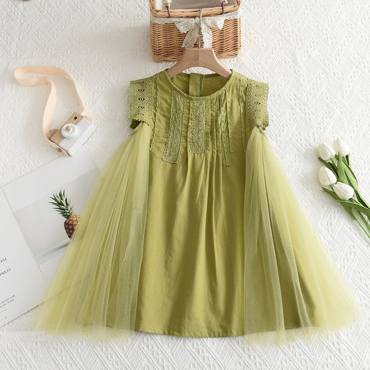 Children's Dress for Girls, Summer Fashion Chic Long Dress, Elegant Princess Dress for Kids