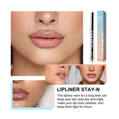 OUHOE Stripping Lip Liner (Light Brown) Enriches Lip Lines, Highlights Lip Color Without Makeup Smudging. Stripping Lip Liner