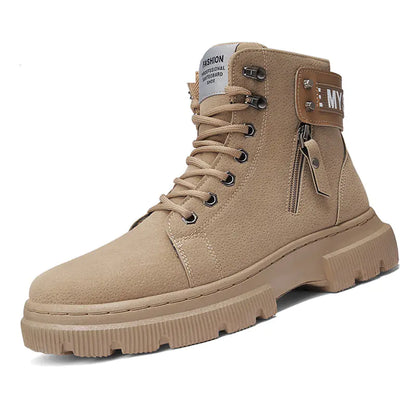 Retro British High-Top Martin Tooling Boots for Men