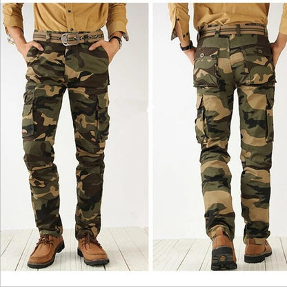 Pantalons pour hommes 2024 Automne Armée Vert Mode Hommes Pantalons Cargo Hommes Pantalons Camouflage Taille 38
