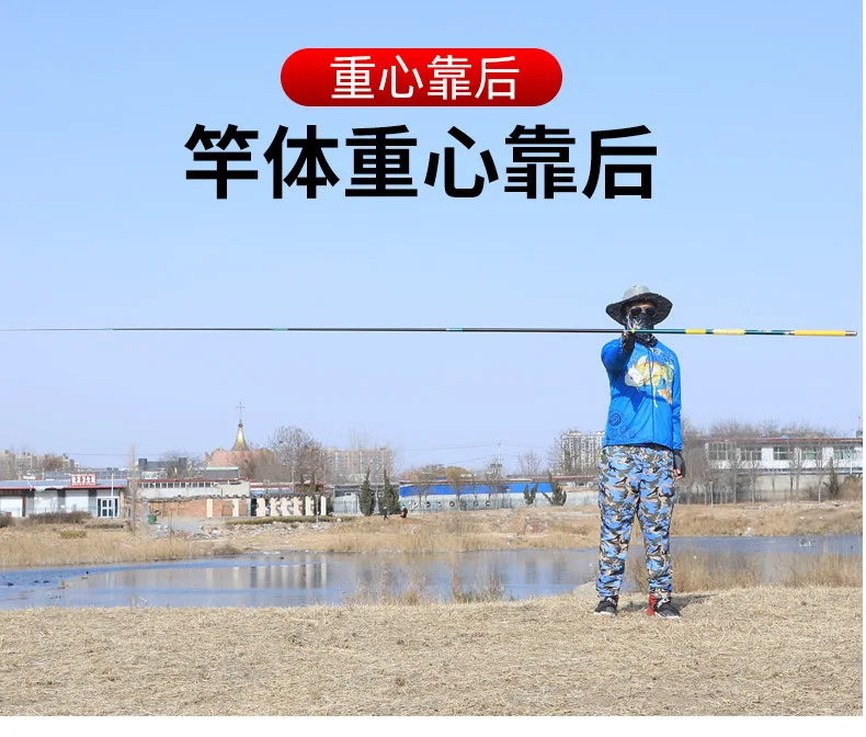 Super Hard 3.6m-12m 20h 19 Action Telescopic Carbon Fishing Rod for Lake and River Taiwan Carp Specialty