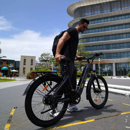 DYU 26 Inch Full Suspension Electric Mountain Bike Sports Fast Aluminum Alloy Frame Electric Fat Tire Bicycle Ebike