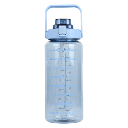 B14-1107 Custom Logo Gym Sports BPA Free 64 oz 64oz 2L Clear Motivational Half Gallon Water Bottle with Time Marker and Straw