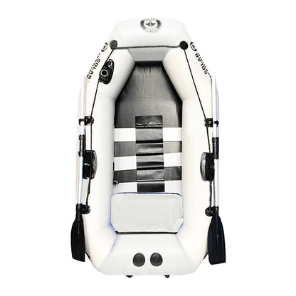 B175 Set Solar Marine 0.7 mm PVC Inflatable Rowing Fishing Boats One Person Kayak Canoe Dinghy with Thrust Motor and Support
