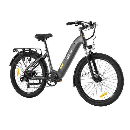 DYU 26 Inch Full Suspension Electric Mountain Bike Sports Fast Aluminum Alloy Frame Electric Fat Tire Bicycle Ebike