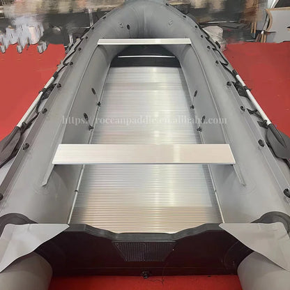 Manufacturer Price 4m 5m 6m Heavy Duty Aluminum Floor PVC Hypalon 8 10 12 15 20 Person Inflatable Rubber Rowing Boat for Sale