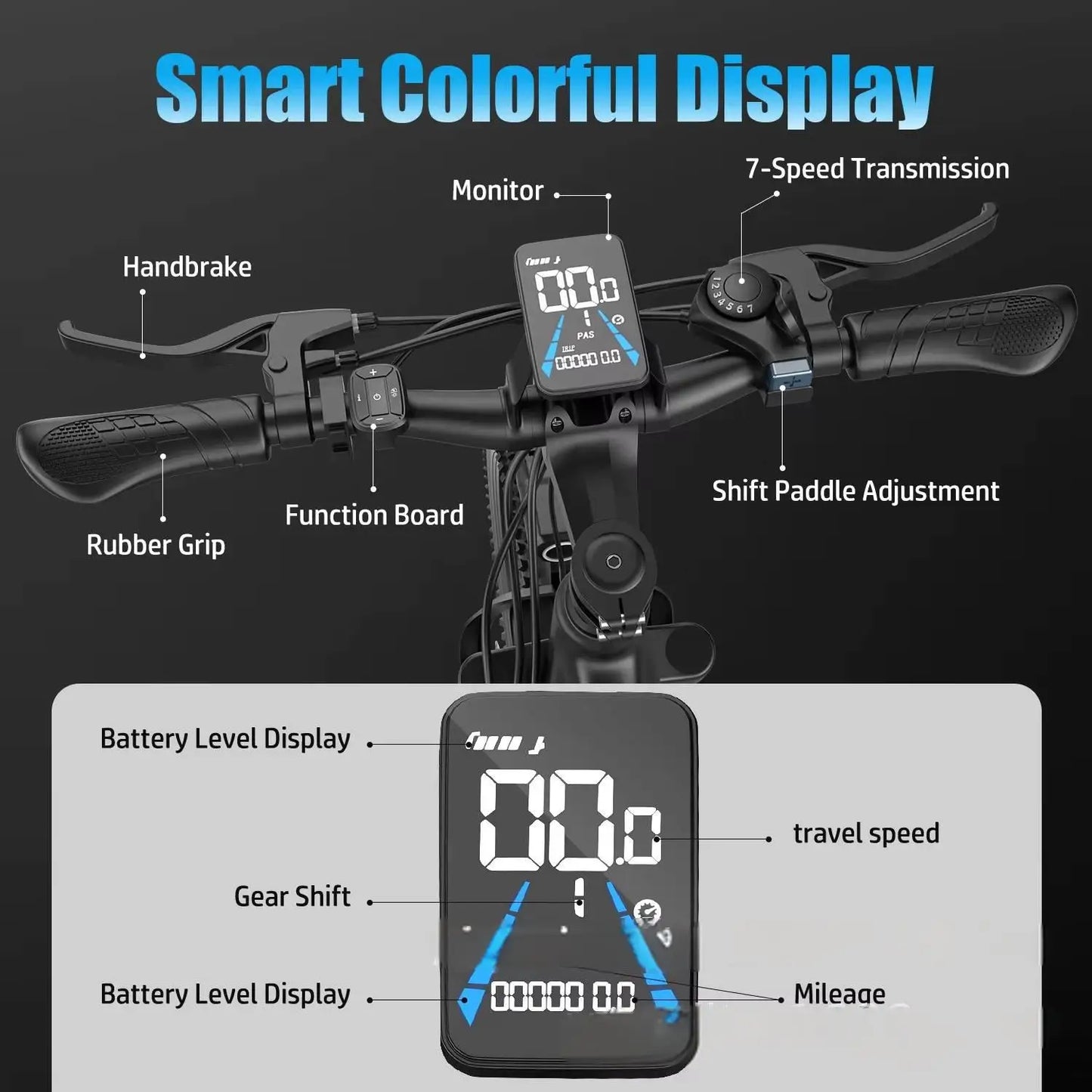 Factory Direct Sales 26-Inch Mountain Electric Bicycle Built-In Lithium Battery Adult 7-Speed 250W 48V Steel Frame