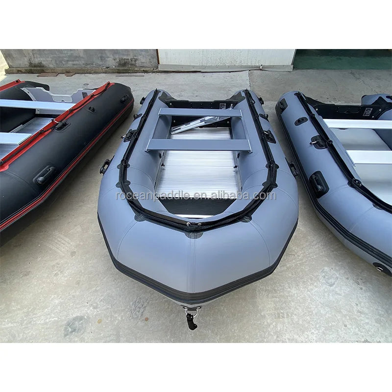 Best Seller 3.6m 4m 5m 6m Inflatable Foldable Fishing Custom PVC Air Deck Aluminum Floor Rowing Rubber Boat for Sale