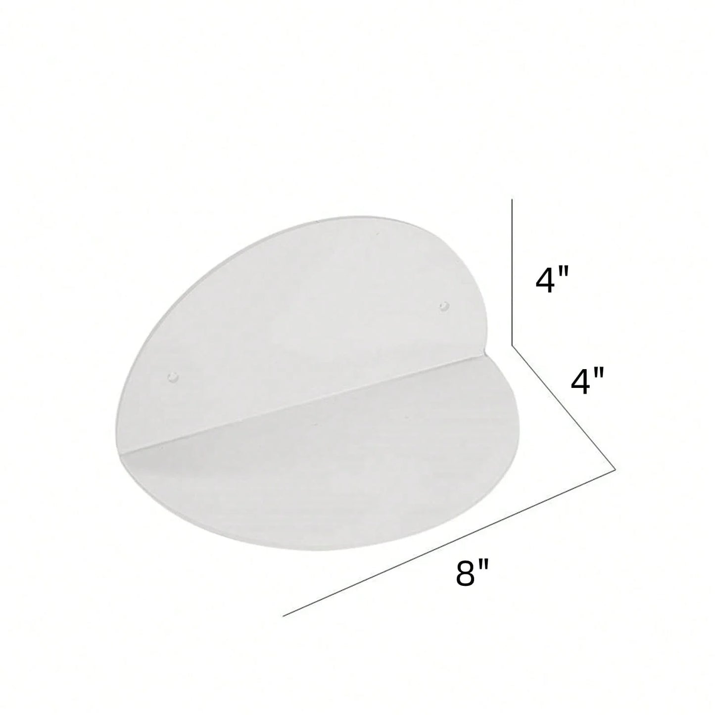 Small Modern Customizable Acrylic Floating Shelves (2-Pack 8-inch Diameter) Wall Mounted Display Stand for Plants Toys Makeup