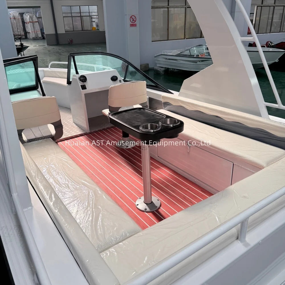 19ft 590cm Aluminum Luxury Sail Used Submarine Yacht Power Jon Boat Electric Catamaran Luxury Yacht Prices Boat Cabin Cruise