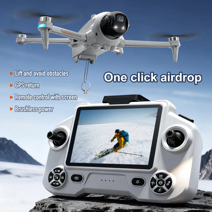 Drone GPS pliable YL059 avec caméra HD FPV, quadricoptère radiocommandé longue portée pour adultes, idéal pour la photographie aérienne en extérieur.
