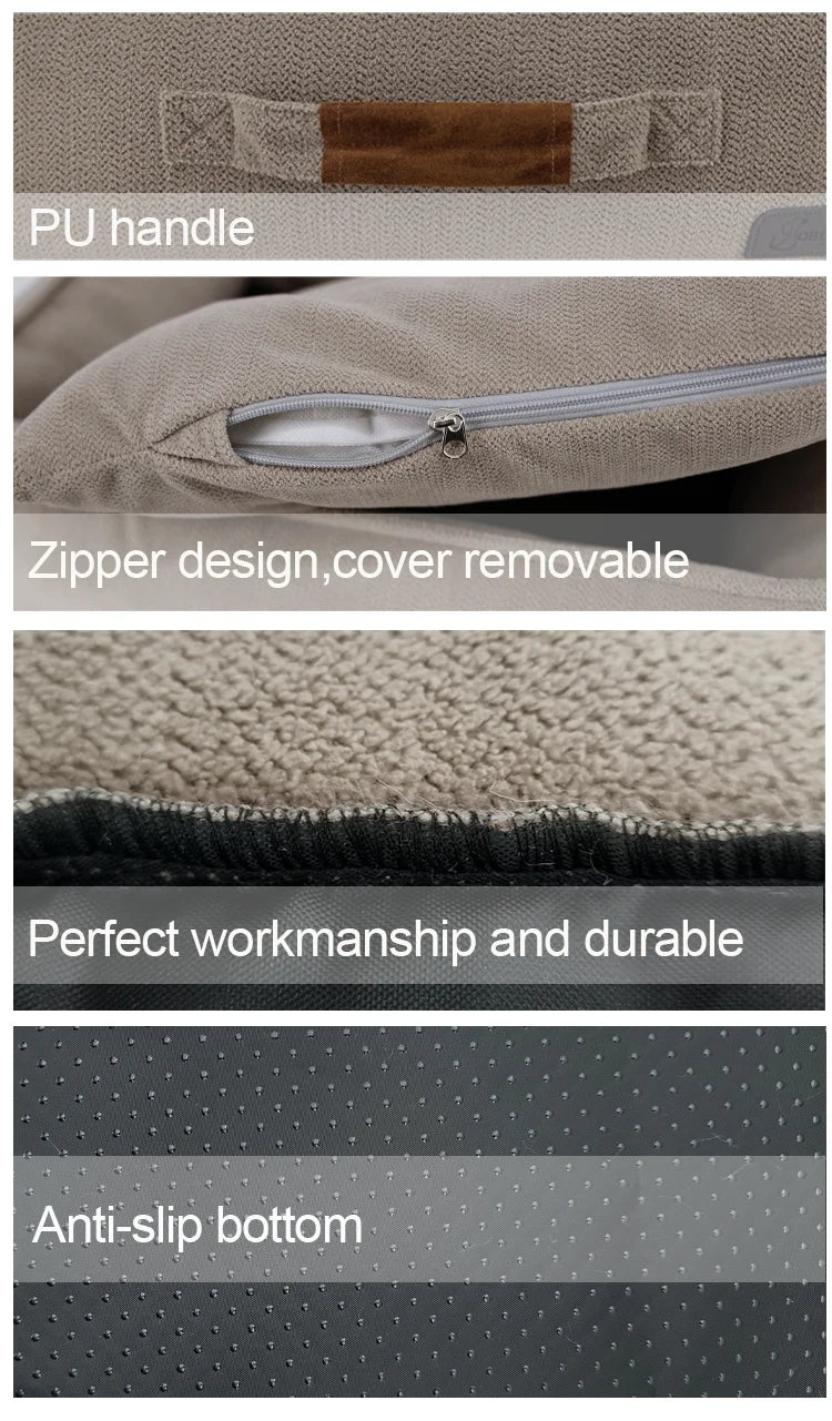 Home Trendy XL Dog Bed Sofa Luxury Pet Beds Calming Pet Sofa Bed New Arrival Faux Fur PP Oxford Fabric Solid Pattern Wholesale