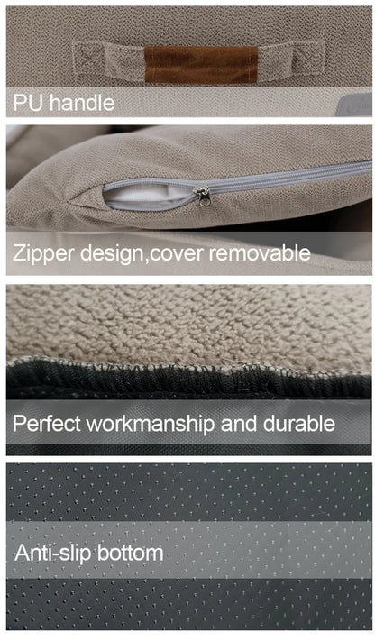 Home Trendy XL Dog Bed Sofa Luxury Pet Beds Calming Pet Sofa Bed New Arrival Faux Fur PP Oxford Fabric Solid Pattern Wholesale