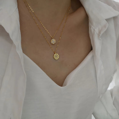 Colliers pendentifs multi-niveaux vintage bohème pour femmes, collier en plaqué or avec cristal et pièce de monnaie, bijoux cadeau de fête, vente en gros