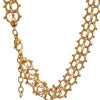 Chunky Stainless Steel Collier Maille Cyclone Ball Chain Necklace Circle Bracelet 18K Gold PVD Plated Jewelry Set Hollow Earring