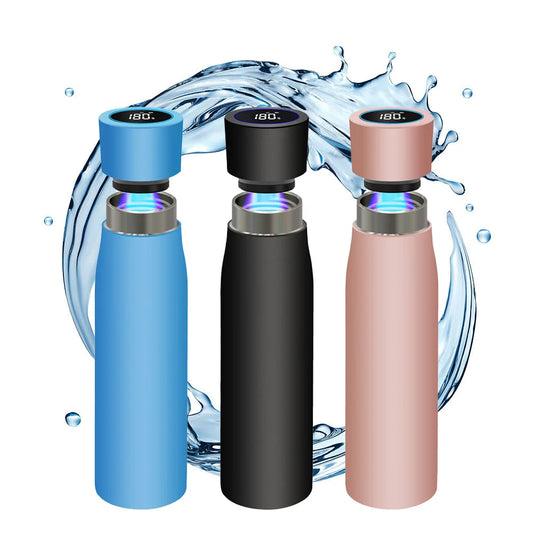 Bouteille d'eau purificatrice UV autonettoyante et isotherme avec port USB-C