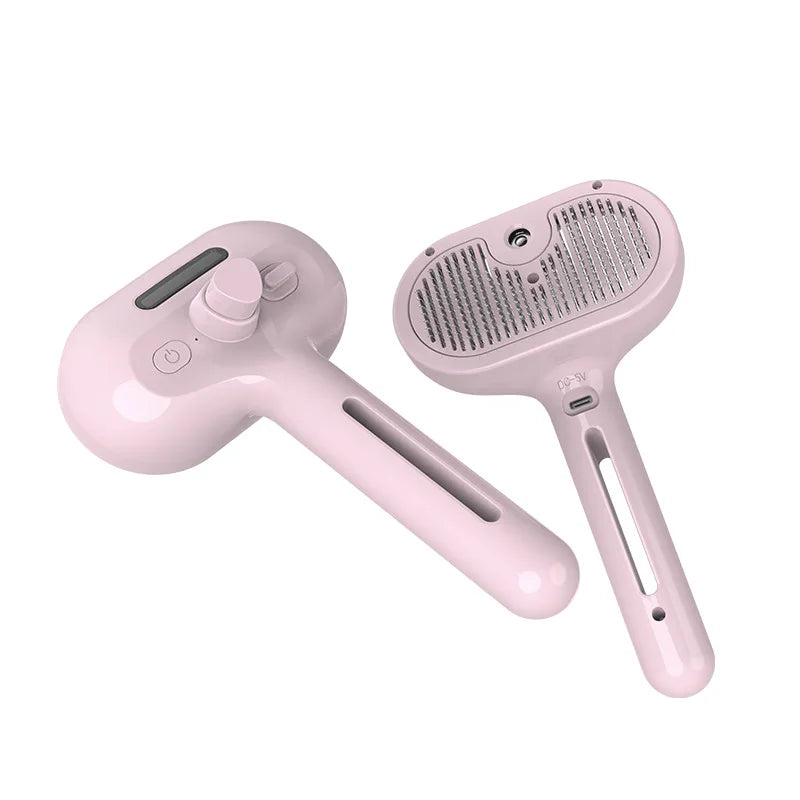 Factory Wholesale Multifunctional Pet Spray Comb USB One-touch De-shedding Hair Cleaning Automatic Dog Cat Grooming Brush Comb