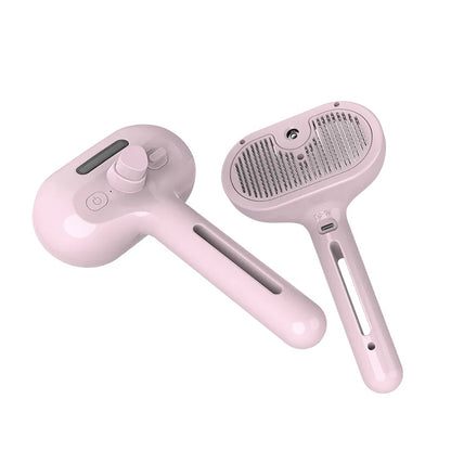 Factory Wholesale Multifunctional Pet Spray Comb USB One-touch De-shedding Hair Cleaning Automatic Dog Cat Grooming Brush Comb