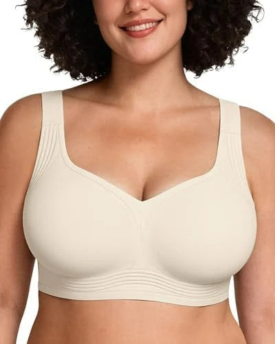 Plus Size Seamless Bra Wireless Anti Sagging Daily Full Coverage